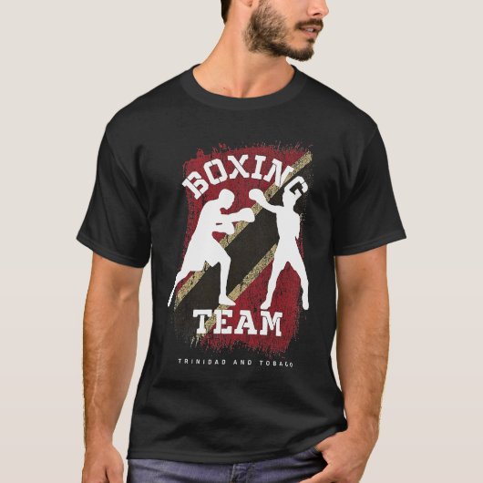 Boxing Trinidad & Tobago Combat Sports Fighter Box Tシャツ (正面)