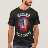 Boxing USA Support the Team  USA Flag Boxer Tシャツ (正面)