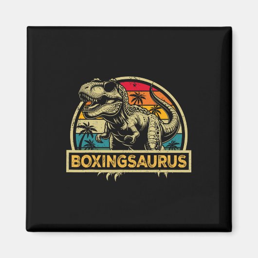 Boxingsaurus T Rex Dinosaur Boxing Saurus Family M マグネット (正面)