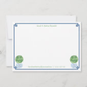 BoxwoodトピエレガントアリーGinger Jar新しいアドレス 案内状 (裏面)