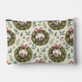 Boxwood Easter Wreath Pink Bow with Egg アクセサリーポーチ (裏面)