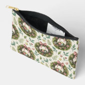 Boxwood Easter Wreath Pink Bow with Egg アクセサリーポーチ (見開き)