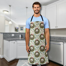 Boxwood Easter Wreath Pink Bow with Egg エプロン