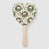 Boxwood Easter Wreath Pink Bow with Egg ハンドファン (正面)
