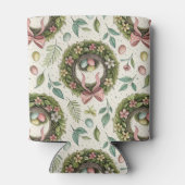 Boxwood Easter Wreath Pink Bow with Egg 缶クーラー (裏面)