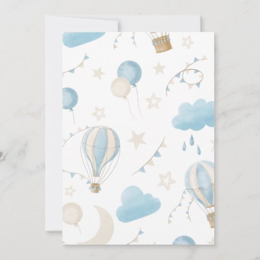 BOYのためのアドベンチャーアウェイズベビーシャワー招待状 招待状 (裏面)