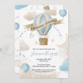 BOYのためのアドベンチャーアウェイズベビーシャワー招待状 招待状 (正面/裏面)