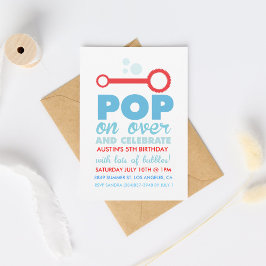 (Boy)バブルパーティーをテーマにした誕生日招待状 招待状