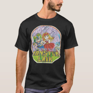 Boy 疑問に思 III Monster Lairレトロロゴ Tシャツ