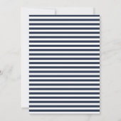 Boy 航海の Baby Shower招待状(Navy and Red) 招待状 (裏面)
