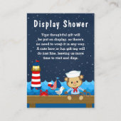 Boy 航海の Monkey Red and Navy Display Shower エンクロージャーカード (正面)