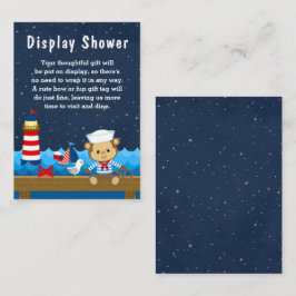 Boy 航海の Monkey Red and Navy Display Shower エンクロージャーカード