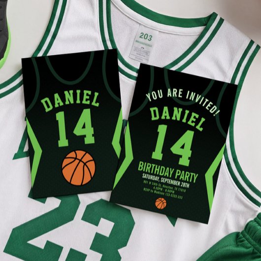 Boy 14 Birthday Invitation 招待状