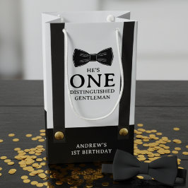 Boy 1st Birthday One Distinguished Gentleman スモールペーパーバッグ