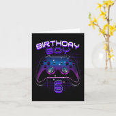 Boy 6ビデオゲームコントローラゲーマー第6誕生日Gif カード (黄色い花)