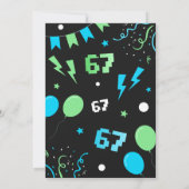 Boy 67 Birthday Party Invitation 招待状 (裏面)