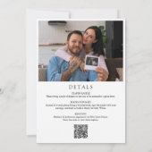 Boy Adventure Mountain Photo QR Code Baby Shower 招待状 (裏面)