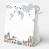 Boy Adventure World Map Airplane Baby Shower  フェイバーボックス (裏面)