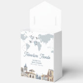 Boy Adventure World Map Airplane Baby Shower  フェイバーボックス (見開き)