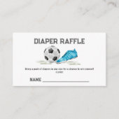 Boy All Star Soccer Diaper Raffle Baby Shower エンクロージャーカード (正面)