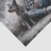 Boy and Dog Street Art Urban Graffiti decoupage 薄葉紙 (詳細)