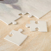 Boy and girl giving each other Christmas presents ジグソーパズル (側面)