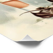 Boy and girl giving each other Christmas presents ポスター (コーナー)