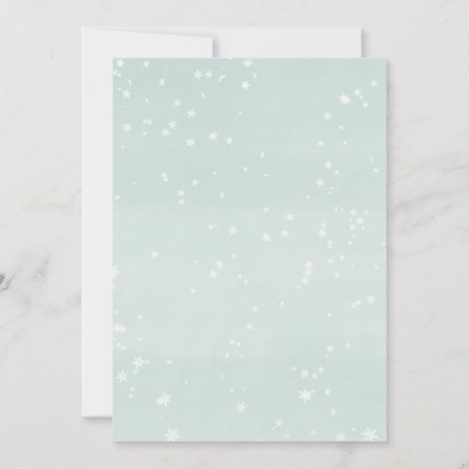 Boy and Girl Twins冬のクリスマスベビーシャワー 招待状 (裏面)