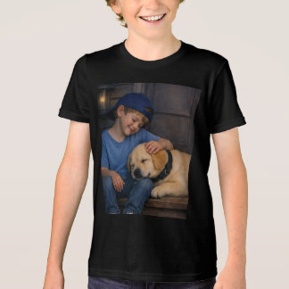 Boy and Puppy Companions Youth Tri‑Blend Shirt トライブレンドＴシャツ