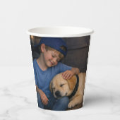 Boy and Sleeping Dog –  Paper Cup (8 oz.) 紙コップ (裏面)