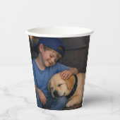 Boy and Sleeping Dog –  Paper Cup (8 oz.) 紙コップ (正面)