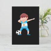 Boy Argentina Football Floss Soccer Player Gift 招待状 (スタンド正面)