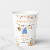 Boy Autumn Clothes Pumpkin Fall Baby Shower 紙コップ (裏面)