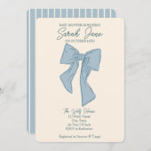 Boy Babyのシャワーの招待状（お辞儀） 招待状 (正面/裏面)