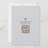 Boy Baby Blue Teddy Bear QRコードギフトレジストリ 招待状 (裏面)