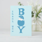 Boy Baby Gender Reveal Party サンキューカード (スタンド正面)