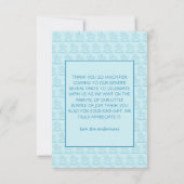 Boy Baby Gender Reveal Party サンキューカード (裏面)