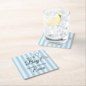 Boy Baby Shower スクエアペーパーコースター (インサイチュ)