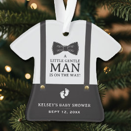 Boy Baby Shower A Little Gentleman Suspenders オーナメント