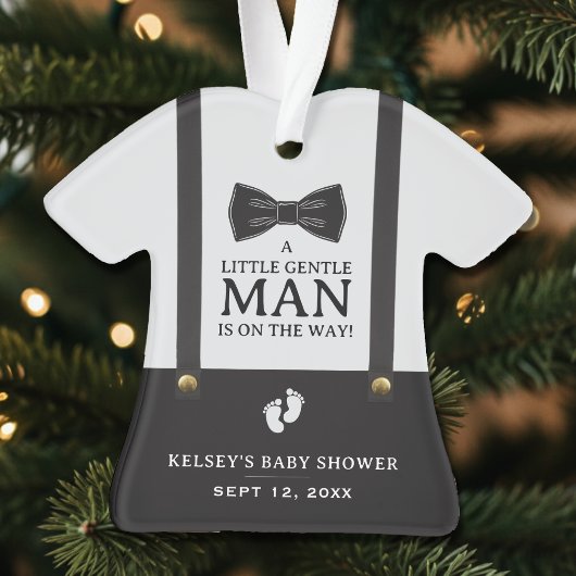 Boy Baby Shower A Little Gentleman Suspenders オーナメント