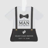 Boy Baby Shower A Little Gentleman Suspenders オーナメント (正面)
