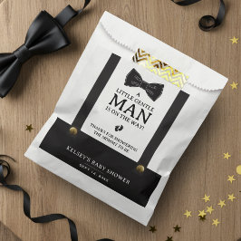 Boy Baby Shower A Little Gentleman Suspenders フェイバーバッグ