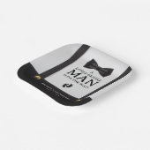 Boy Baby Shower A Little Gentleman Suspenders ペーパープレート (傾斜あり)