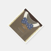 Boy baby shower autum fall blue burlap bodysuit  スタンダードカクテルナプキン (角)