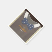 Boy baby shower autum fall blue burlap bodysuit  スタンダードカクテルナプキン (角)