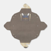 Boy baby shower autum fall blue burlap bodysuit  フェイバーボックス (折り畳みなし)