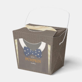 Boy baby shower autum fall blue burlap bodysuit  フェイバーボックス