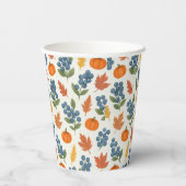 Boy baby shower autum fall blue burlap bodysuit  紙コップ (裏面)