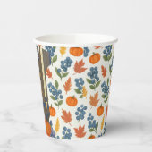 Boy baby shower autum fall blue burlap bodysuit  紙コップ (左)