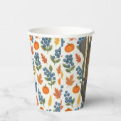 Boy baby shower autum fall blue burlap bodysuit  紙コップ (右)